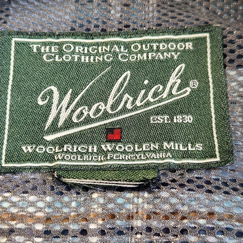 Woolrich Vintage Shirt L Gray Blue Organic Cotton Western Style - Picture 3 of 7